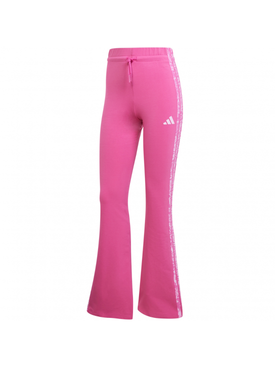 Dámske bavlnené legíny adidas Essentials s 3 prúžkami s potlačou, ružové JG6238